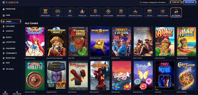 Immerse Yourself in the Thriving World of Online Casino Entertainment at Cazeus Casino UK